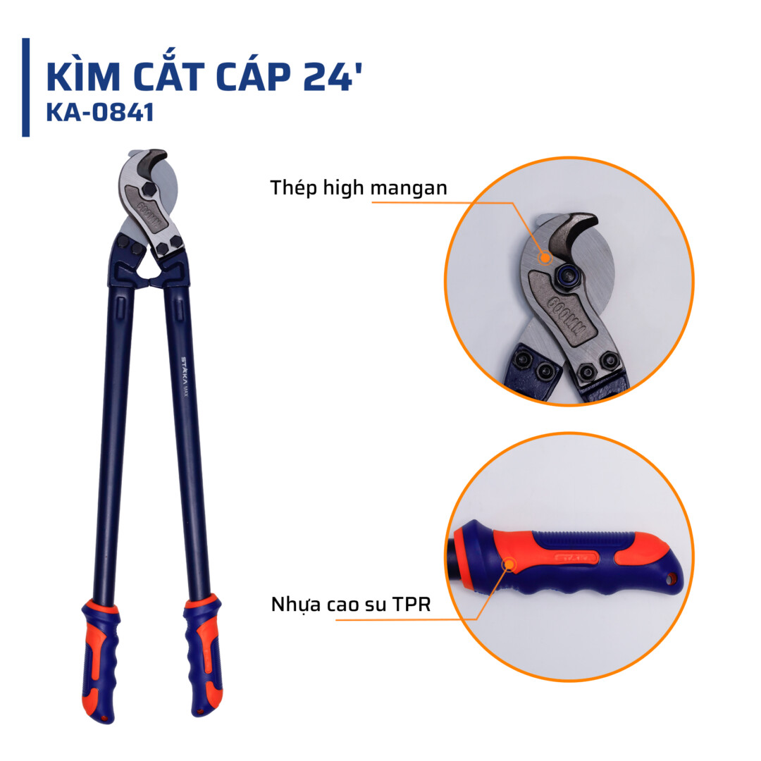 Cấu tạo & Chất liệu cao cấp của kìm cắt cáp 24 inch STAKAMAX