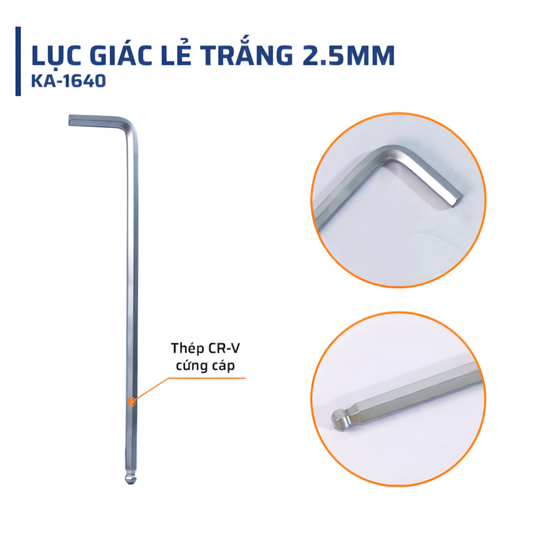 Cấu tạo & chất liệu lục giác lẻ trắng 2.5mm STAKAMAX