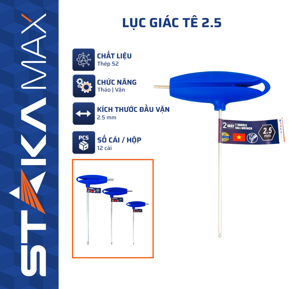 Lục Giác Tê 2.5 STAKAMAX (12C/H,360C/T)-N1