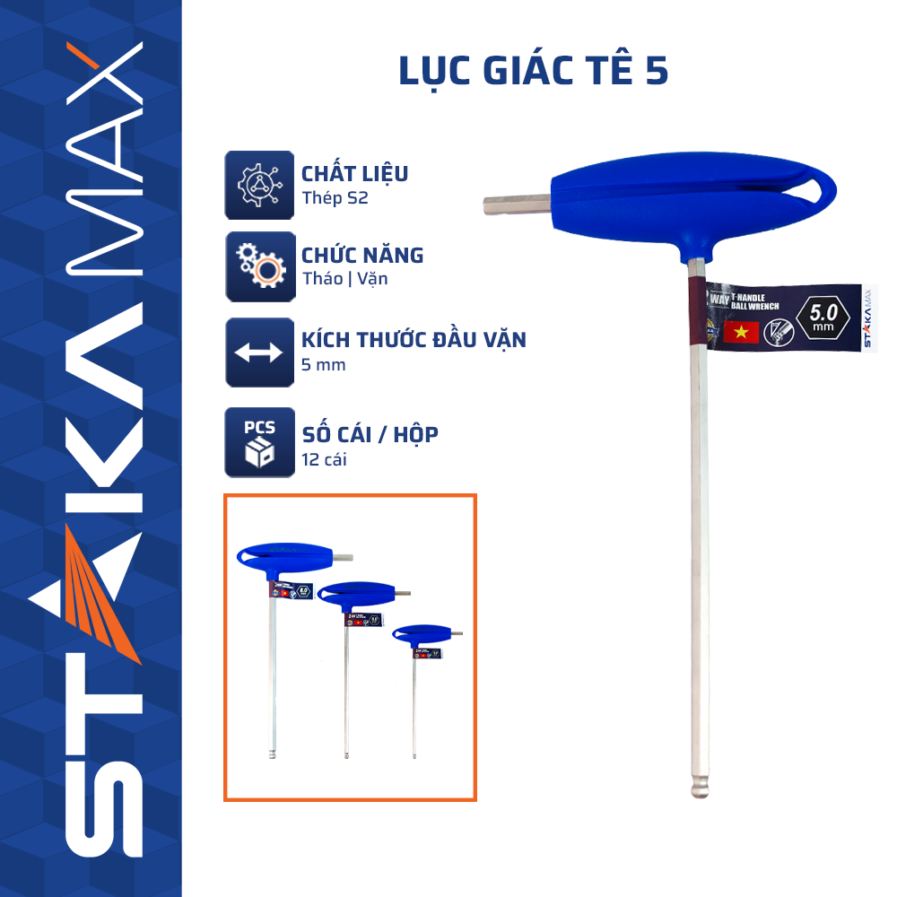 Lục Giác Tê 5 STAKAMAX (12C/H,192C/T)-N1 – Mạnh Mẽ, Linh Hoạt & Chuẩn Xác 5.0mm