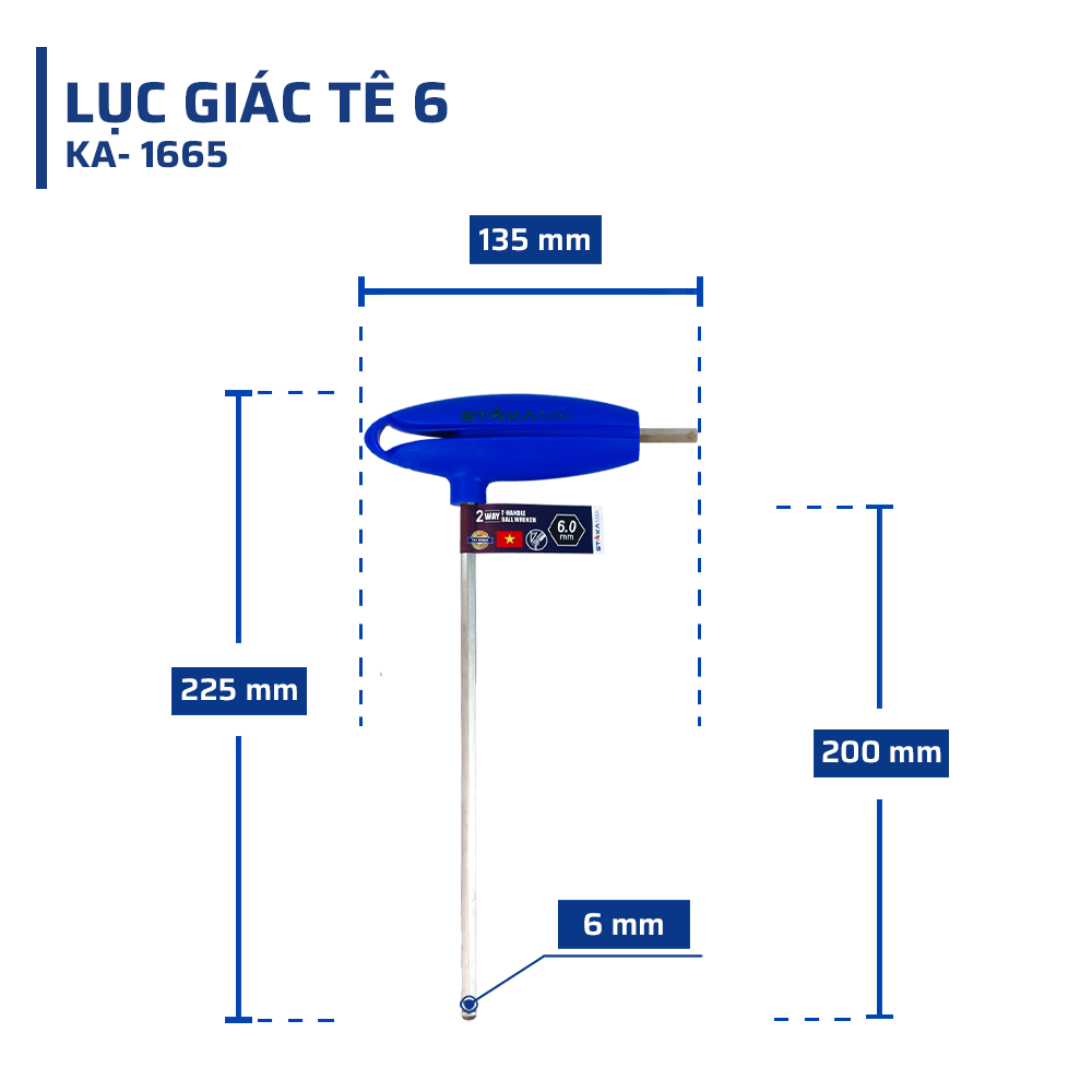 Thông Số Kỹ Thuật Chi Tiết Lục Giác Tê 6 STAKA