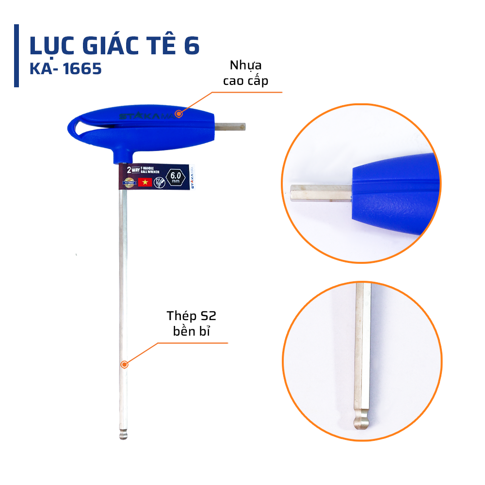 Cấu Tạo & Chất Liệu: Lục Giác Tê 6 STAKA MAX
