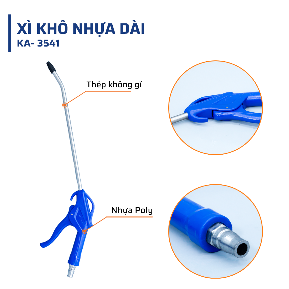 Cấu Tạo Tối Ưu Ở Súng Xì Khô Nhựa Dài STAKAMAX