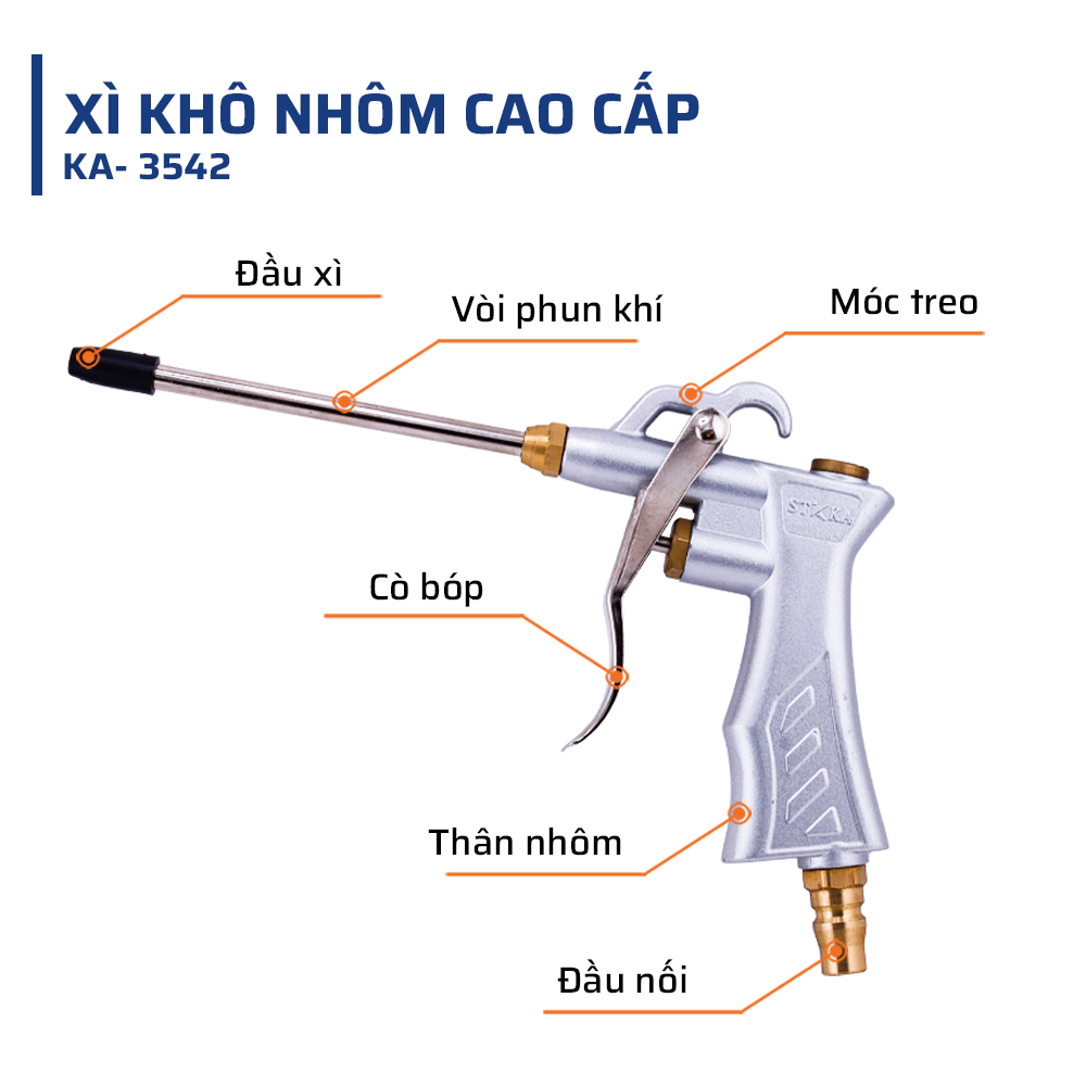 Cấu tạo của xì khô nhôm cao cấp STAKAMAX 