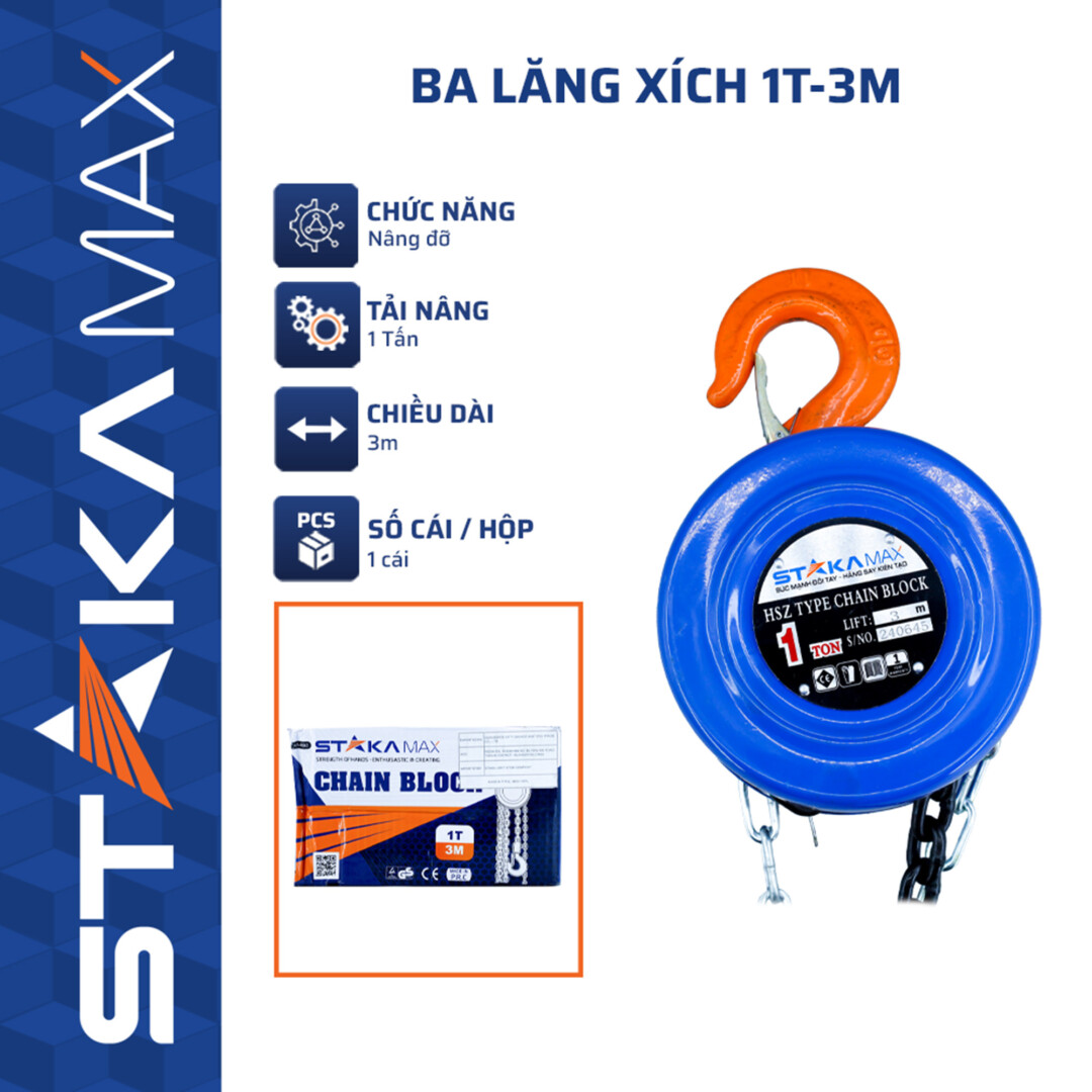 Ba lăng xích 1T-3M STAKAMAX (1C/H,1C/T)-N1