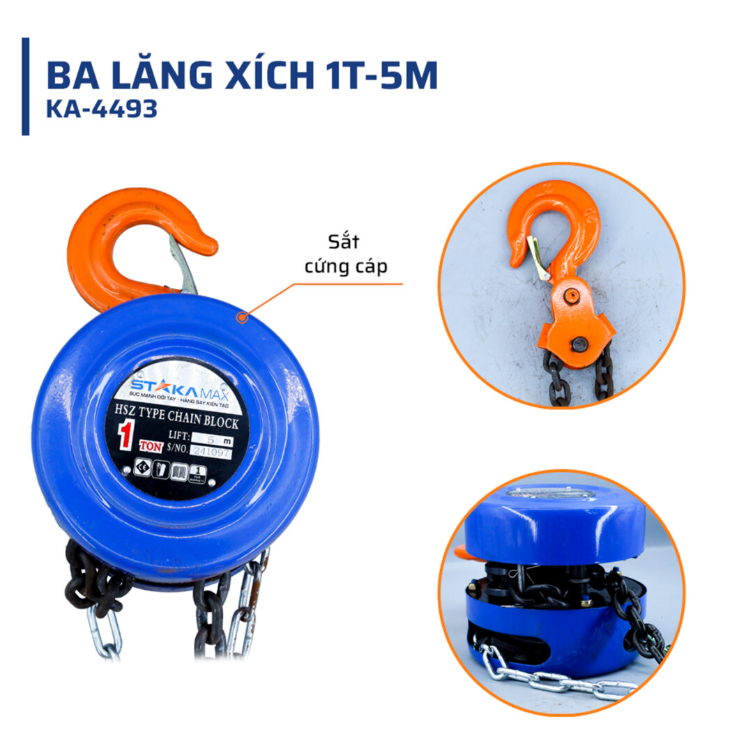 Thông số kỹ thuật ấn tượng của ba lăng xích 1T-5M STAKAMAX