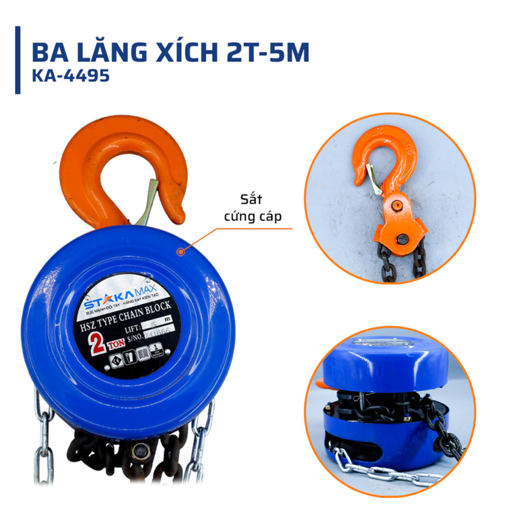 Thông số kỹ thuật chi tiết ba lăng xích 2T-5M STAKAMAX