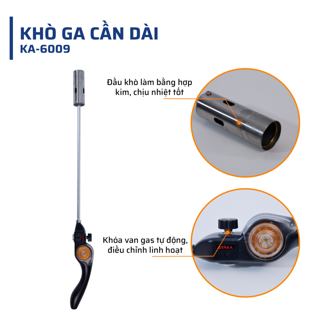 Cấu tạo & Chất liệu của khò ga cần dài STAKAMAX