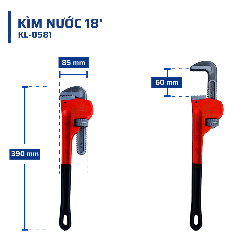 Thông số kỹ thuật chi tiết kìm nước 18'' kalosmax