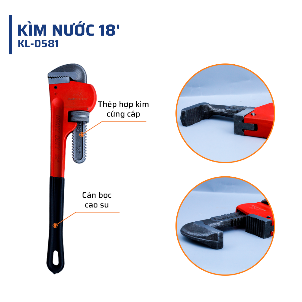 Cấu tạo đặc biệt ở kìm nước 18'' kalosmax