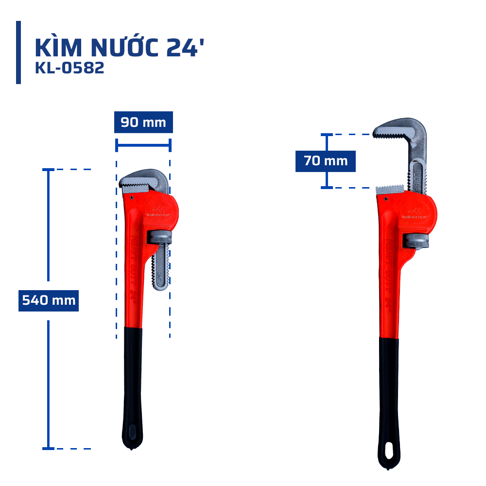 Thông số kỹ thuật chi tiết kìm nước 24'' kalosmax