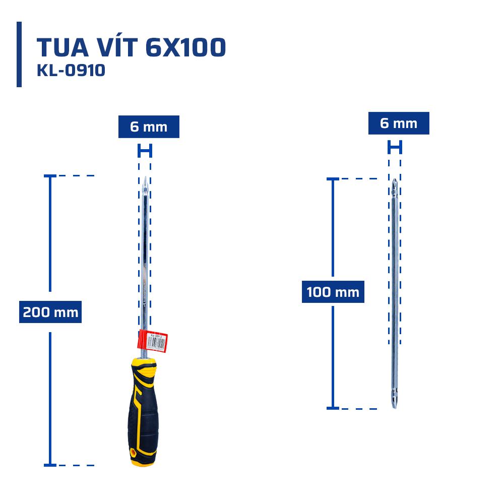 Thông số kỹ thuật chi tiết tua vít 6x100 kalosmax