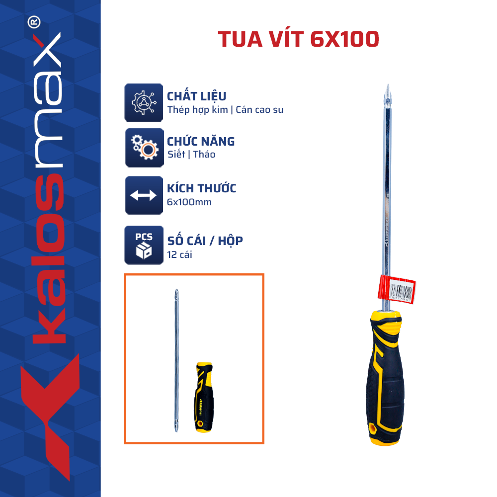Tua vít 6×100 kalosmax (12C/H, 240C/T)-N1