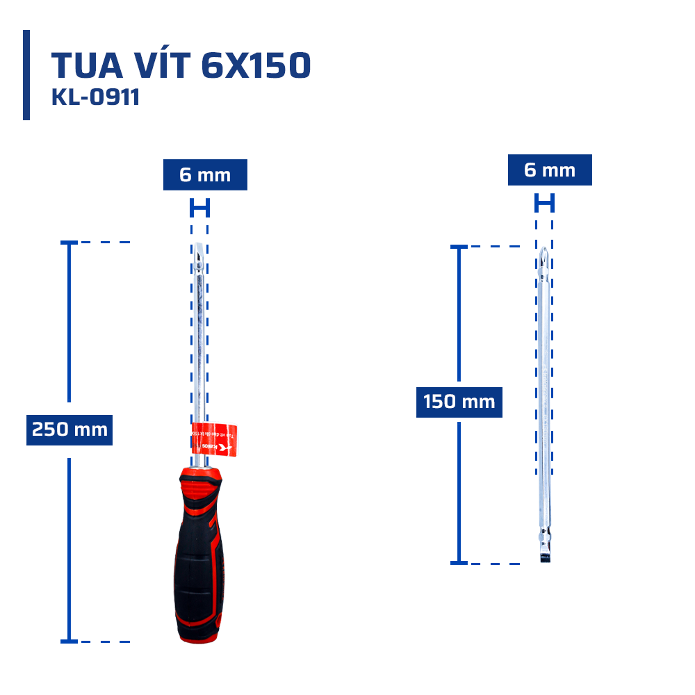 Thông số kỹ thuật chi tiết tua vít 6x150 kalosmax