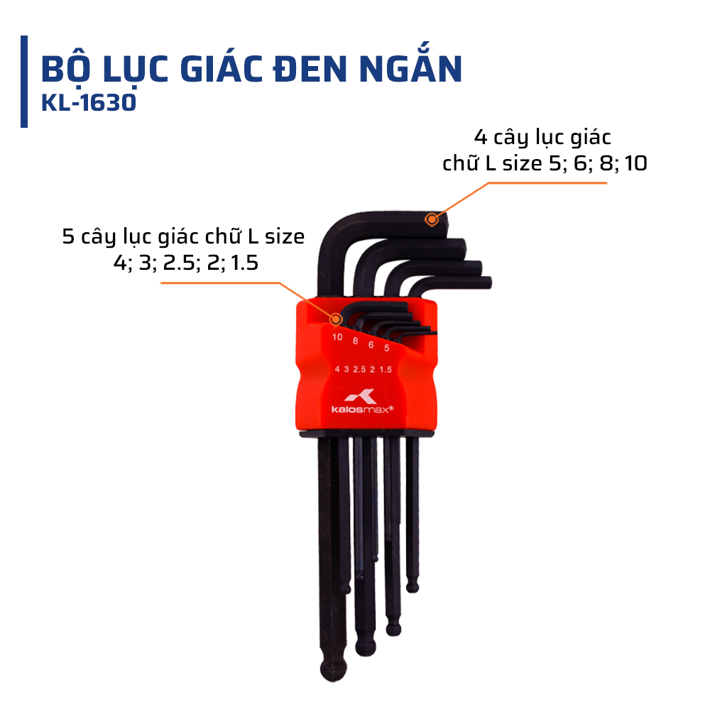 Cấu tạo và chất liệu của bộ lục giác đen ngắn kalosmax
