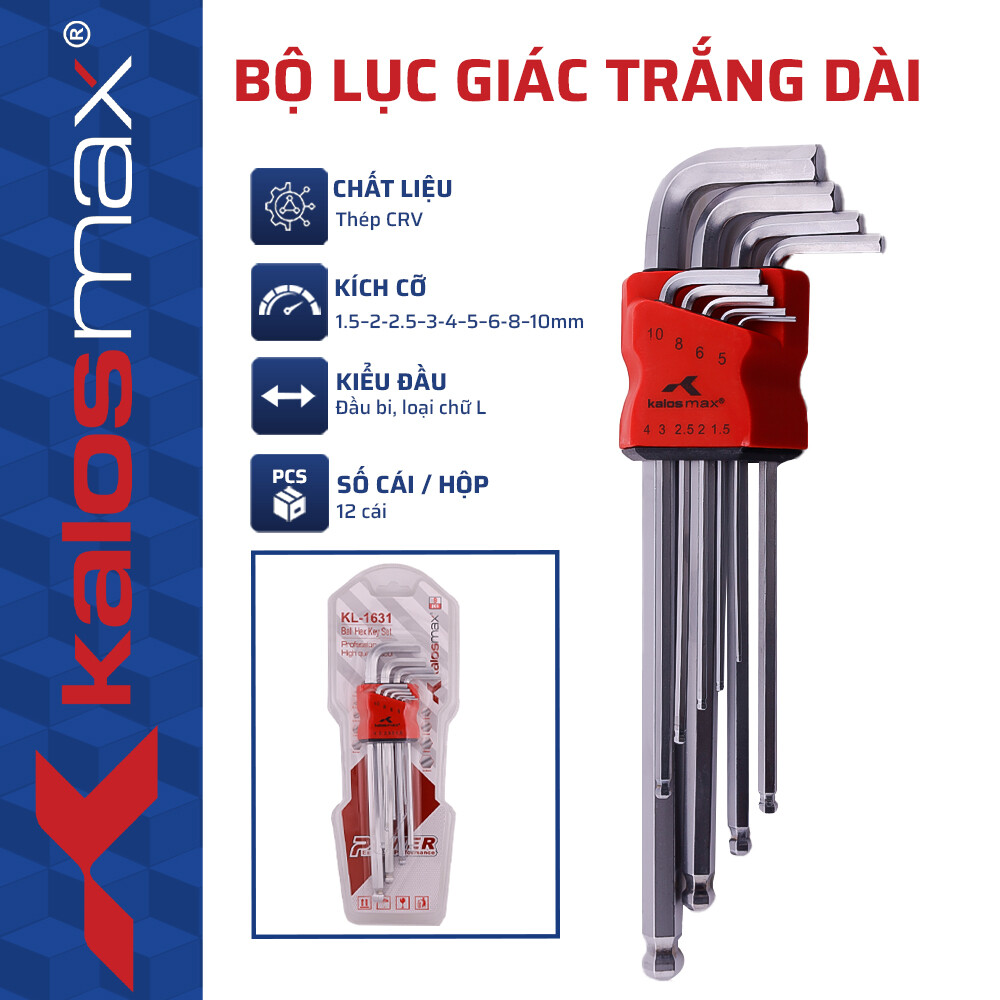 Bộ lục giác trắng dài kalosmax (12C/H,60C/T) -N3