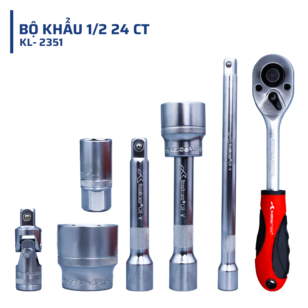 Chất liệu bền bỉ của khẩu bộ 1/2 24CT kalosmax