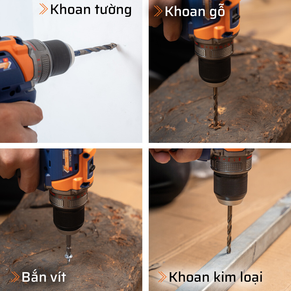 Công dụng thực tế của máy khoan pin 16.8V STAKA