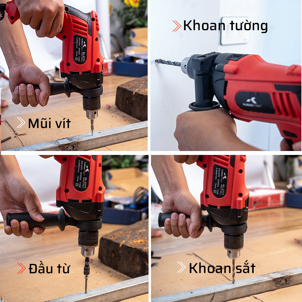 Hướng dẫn sử dụng chi tiết máy khoan điện đầu 13mm KALOS Max chuyên dụng
