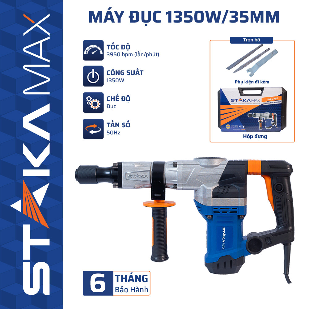 Máy đục 1350W/35mm STAKA MAX (1C/H, 3C/T) | Chính hãng – Giá tốt