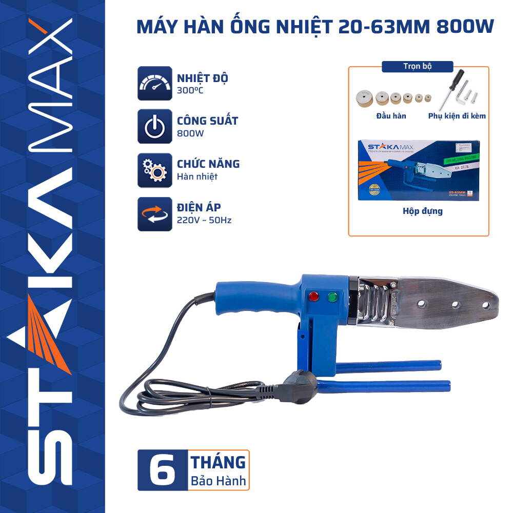 Máy Hàn Ống Nhiệt 20-63mm 800W STAKA – Giá Tốt, Chính Hãng