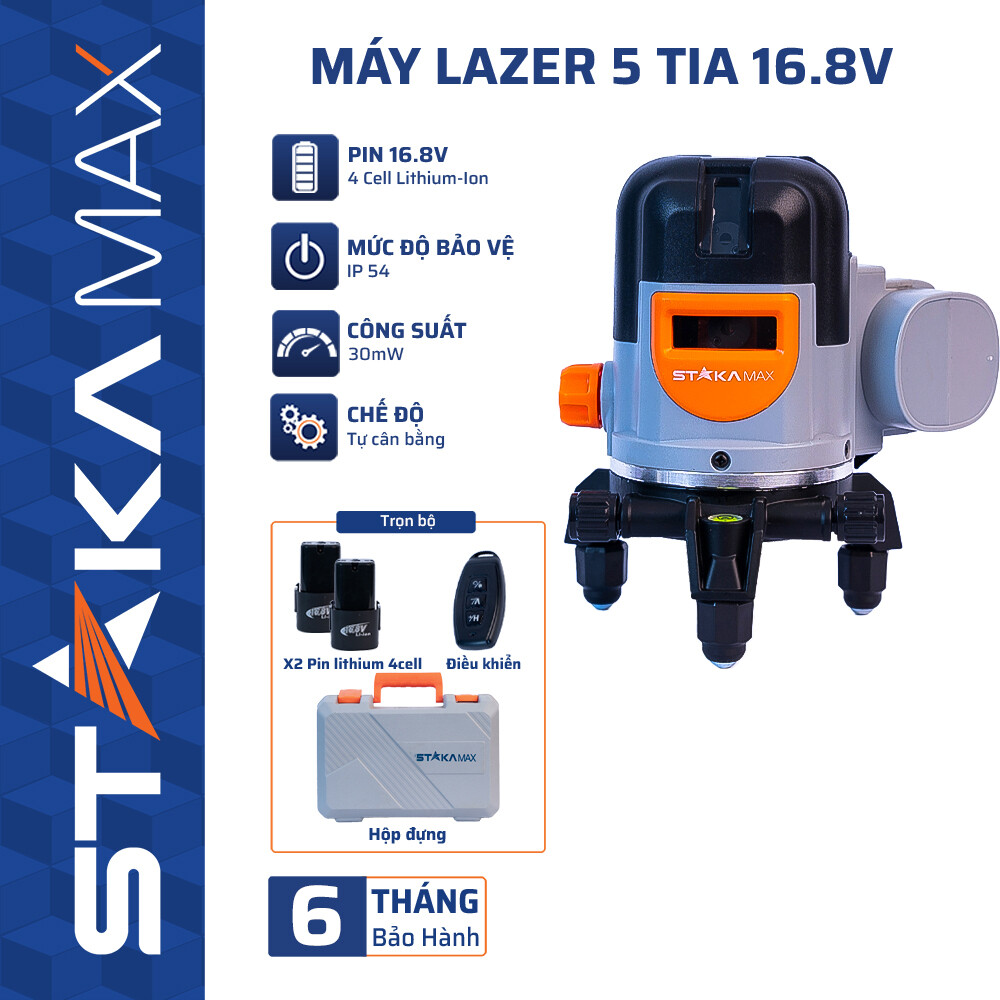 Máy laser 5 tia 16.8V STAKA (không kèm chân) (1C/H,8C/T)-M1 – Chính hãng