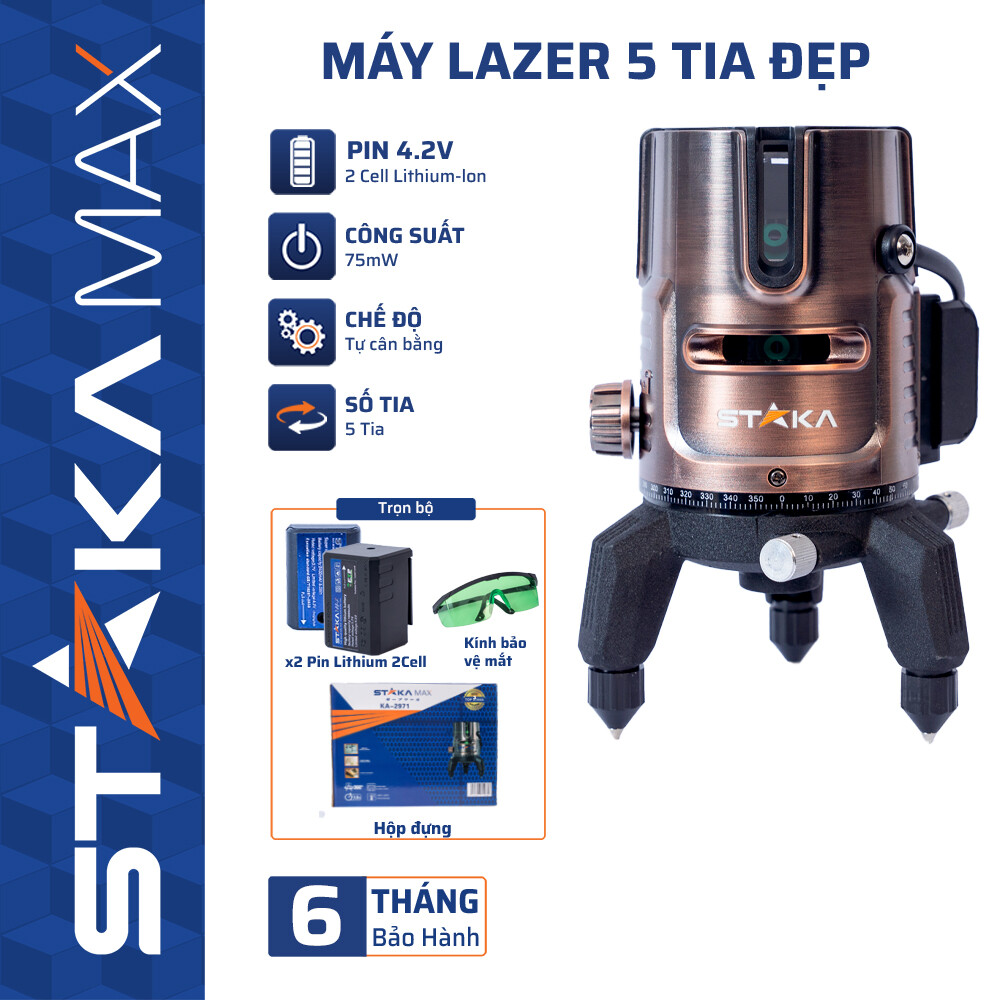 Máy Laser 5 tia đẹp STAKA (Không kèm chân) (1C/H, 10C/T)-M1 – CÁI
