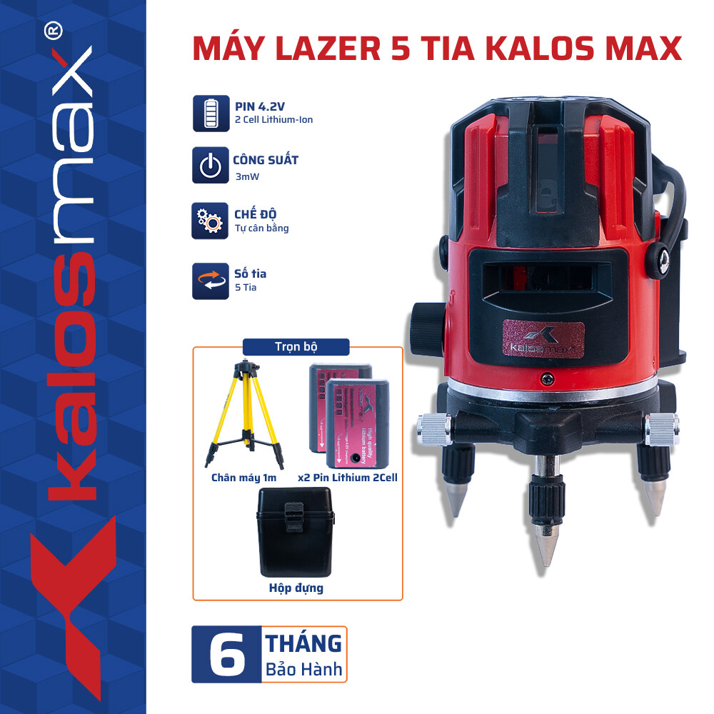 Máy Laser 5 Tia Kalos Max (Kèm chân 1m) (1C/H,12C/T)-M1 – Chính hãng, giá tốt