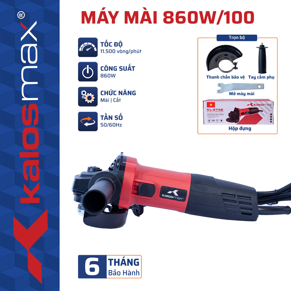 Máy Mài 860W/100 Kalos Max (10C/T)-M1 – Máy mài đa năng, công suất mạnh mẽ, giá tốt