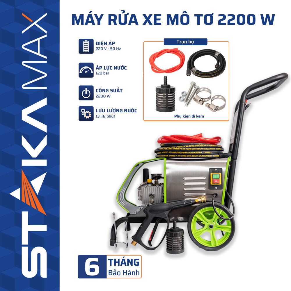 Máy Rửa Xe Mô Tơ STAKA MAX (1C/H, 1C/T)-M1 – Công suất lớn, chính hãng
