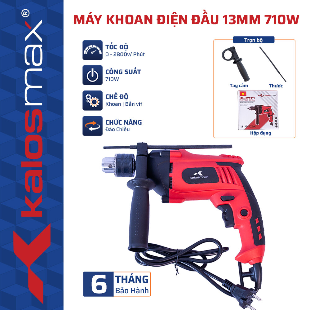 Máy Khoan Điện Đầu 13mm 710W KALOS Max (10C/T)-M1 – Cái