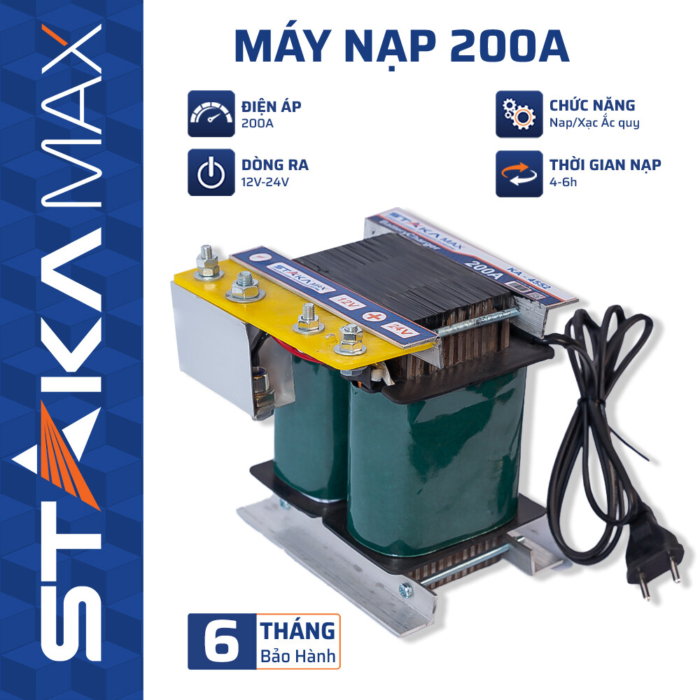 Máy Nạp 200A STAKA (1C/T)-M1 – Giải pháp nạp ắc quy 12V/24V mạnh mẽ