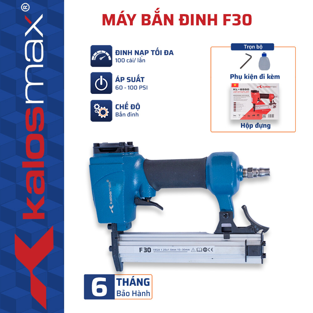 Súng bắn đinh F30 KALOS MAX (1C/H, 20C/T)M1 – Cái – Lực Bắn Mạnh Mẽ, Chính Xác Tuyệt Đối