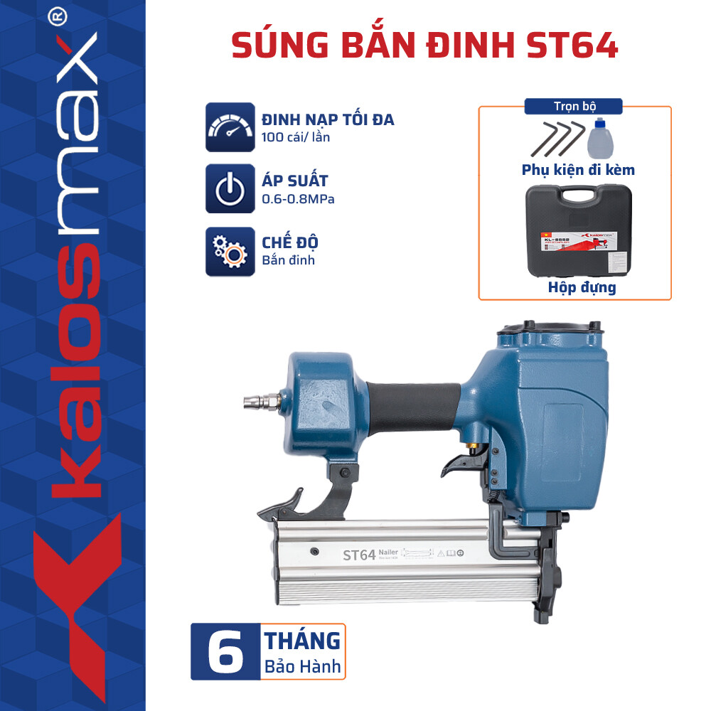 Súng bắn đinh ST64 KALOS MAX (1C/H, 5C/T)-M1 – Cái – Công Suất Cực Mạnh Xuyên Bê Tông