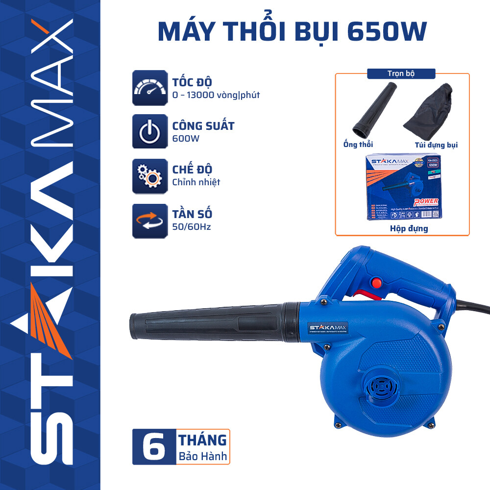 Máy Thổi Bụi 650W STAKA (1C/H,8C/T)-M1 – 13000 Vòng/phút, Đa Năng 2-trong-1