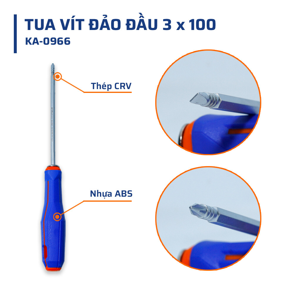 Cấu Tạo Thông Minh (Điểm Mạnh Thiết Kế Nhỏ Gọn) tua vít đảo đầu 3x100mm