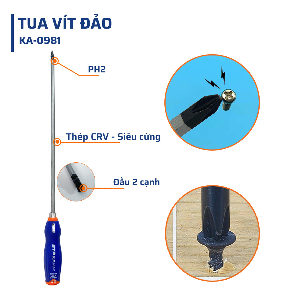 Cấu Tạo Của Tua Vít Đảo 6x300 STAKAMAX