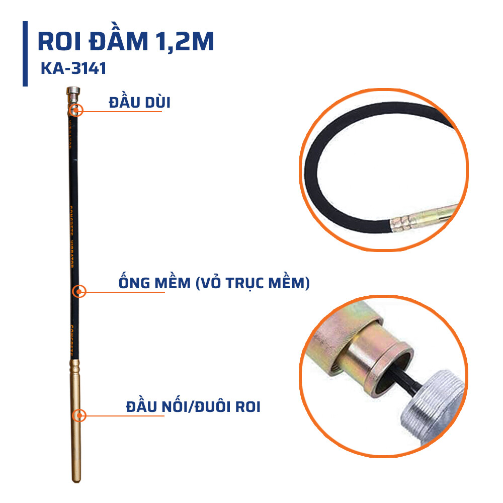 Cấu tạo & chất liệu của Roi Đầm 1.2m STAKA