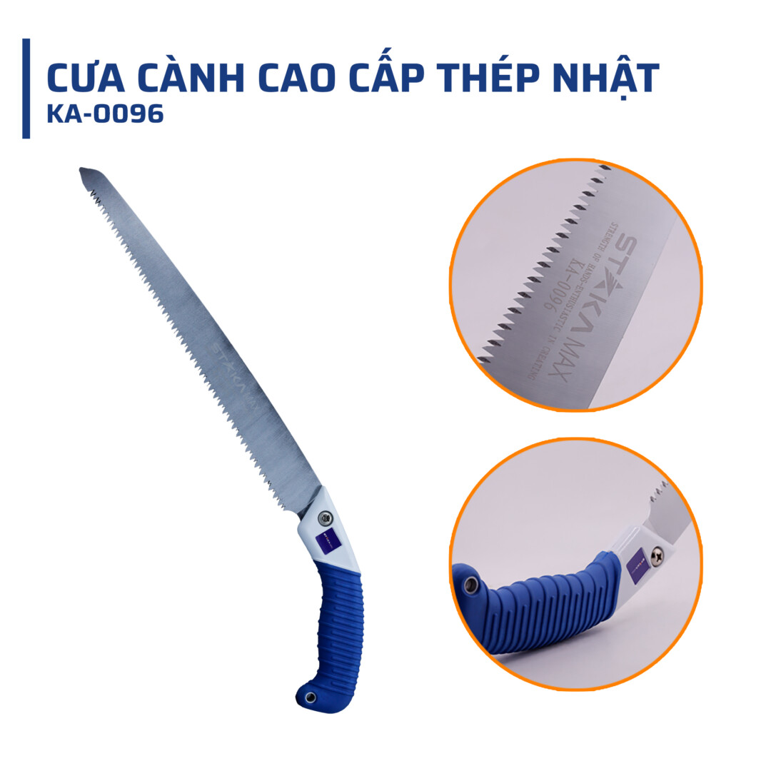Cấu Tạo & Chất Liệu đặc biệt ấn tượng từ công nghệ Nhật của cưa cành cao cấp thép Nhật STAKA 