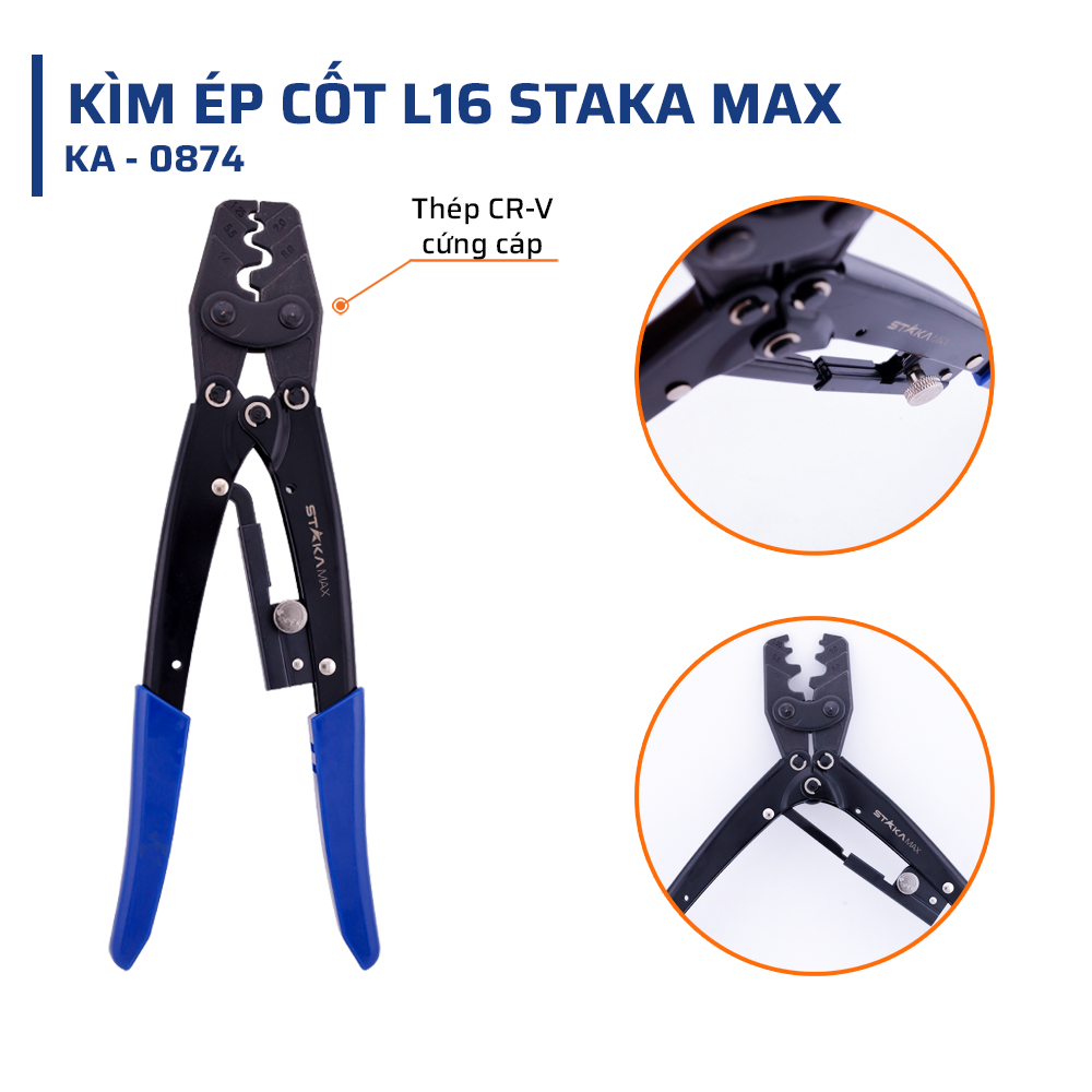 Cấu tạo đặc biệt kìm ép cốt L16 STAKA