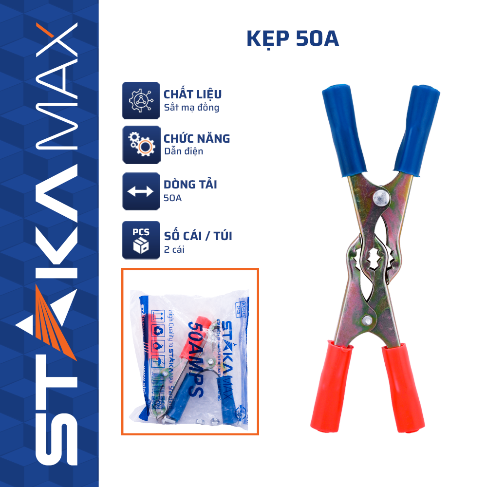 Kẹp 50A STAKA MAX (1 Đôi/Túi,50 Đôi/Hộp)-N1