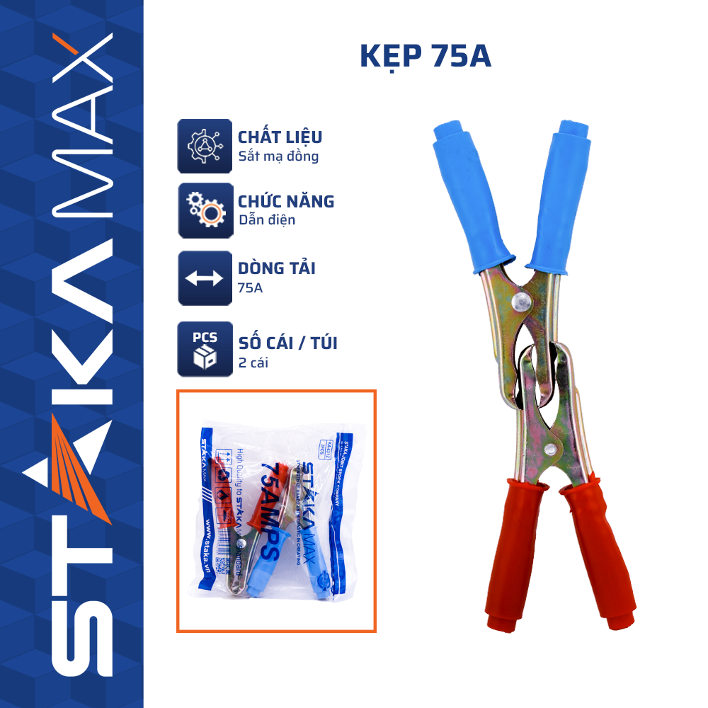 Kẹp 75A STAKA MAX (1 Đôi/Túi,50 Đôi/Hộp)-N1
