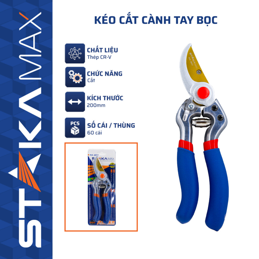 Kéo Cắt Cành Tay Bọc STAKA MAX KA-0052