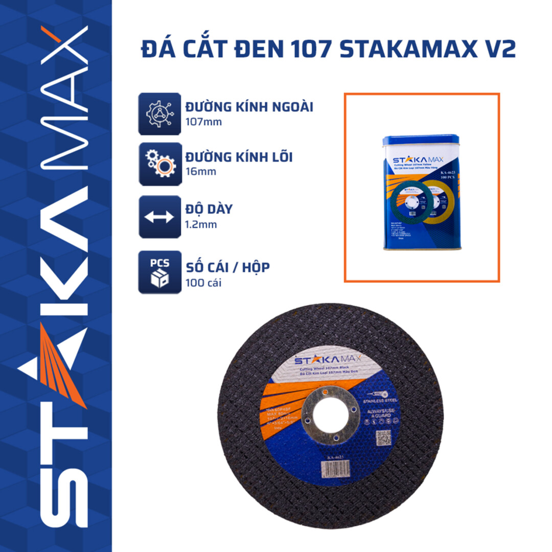 Đá Cắt Đen 107mm STAKA MAX V2 – KA-4623