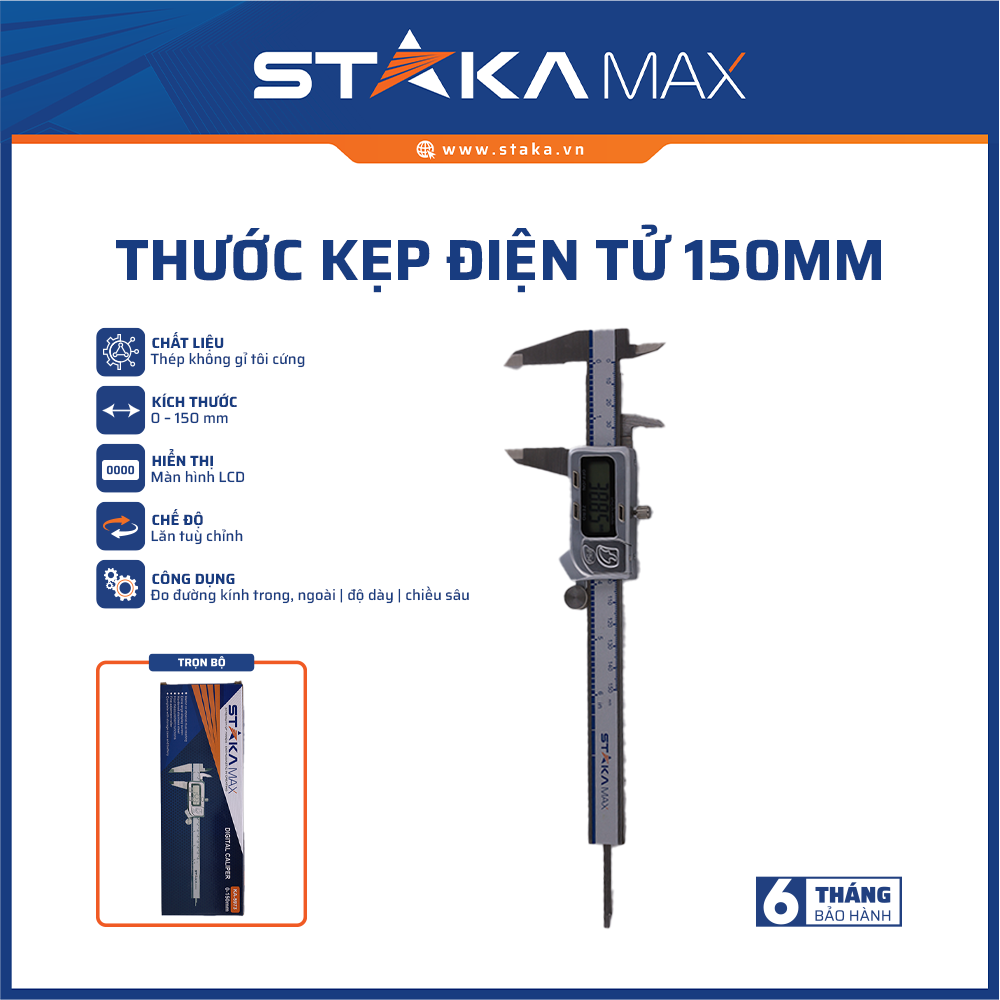 Thước Kẹp Điện Tử 150mm STAKA MAX KA-5973