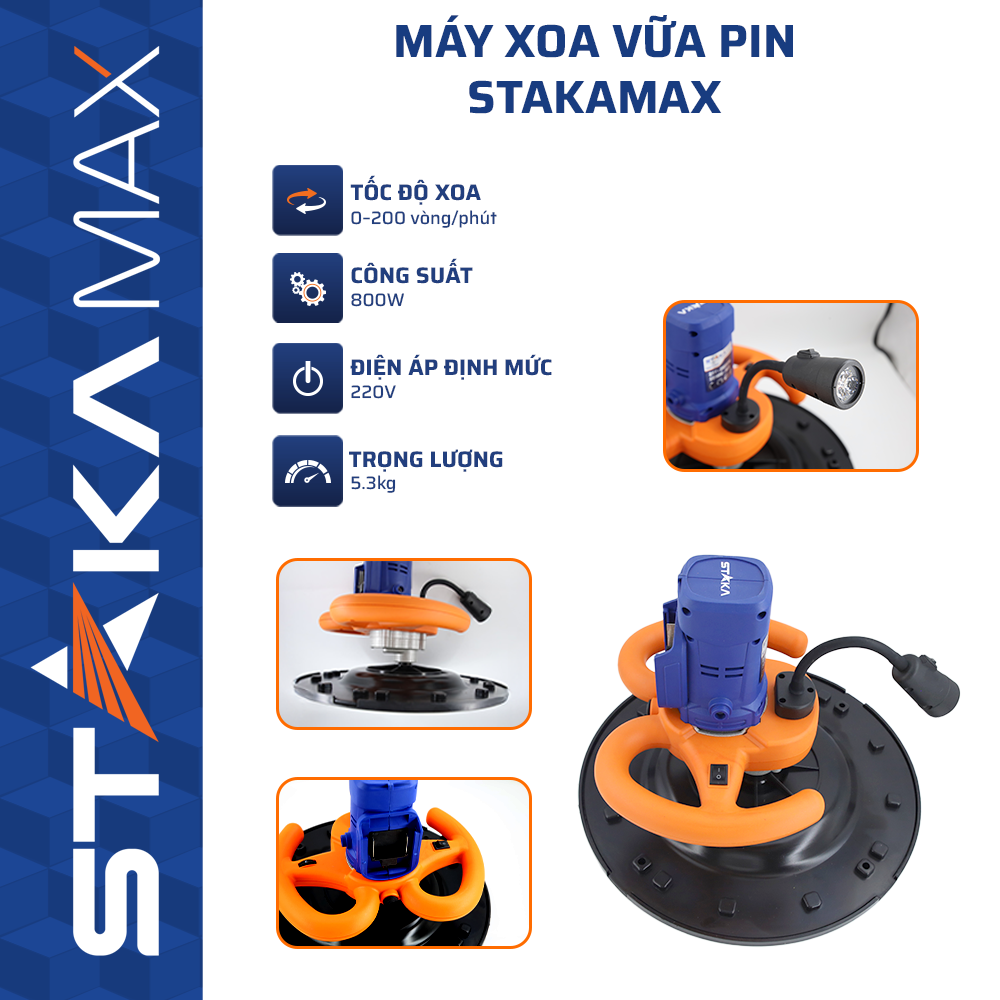 Máy xoa vữa pin (không kèm pin, sạc) STAKA MAX (2C/T)-N2