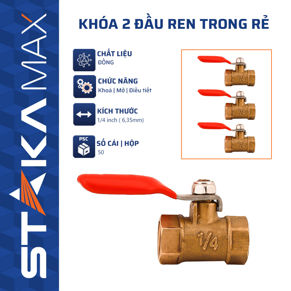 KHÓA 2 ĐẦU REN TRONG RẺ STAKAMAX KA-4091