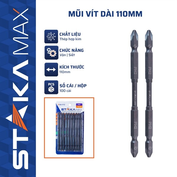 MŨI VÍT DÀI 110MM STAKAMAX KA-1145