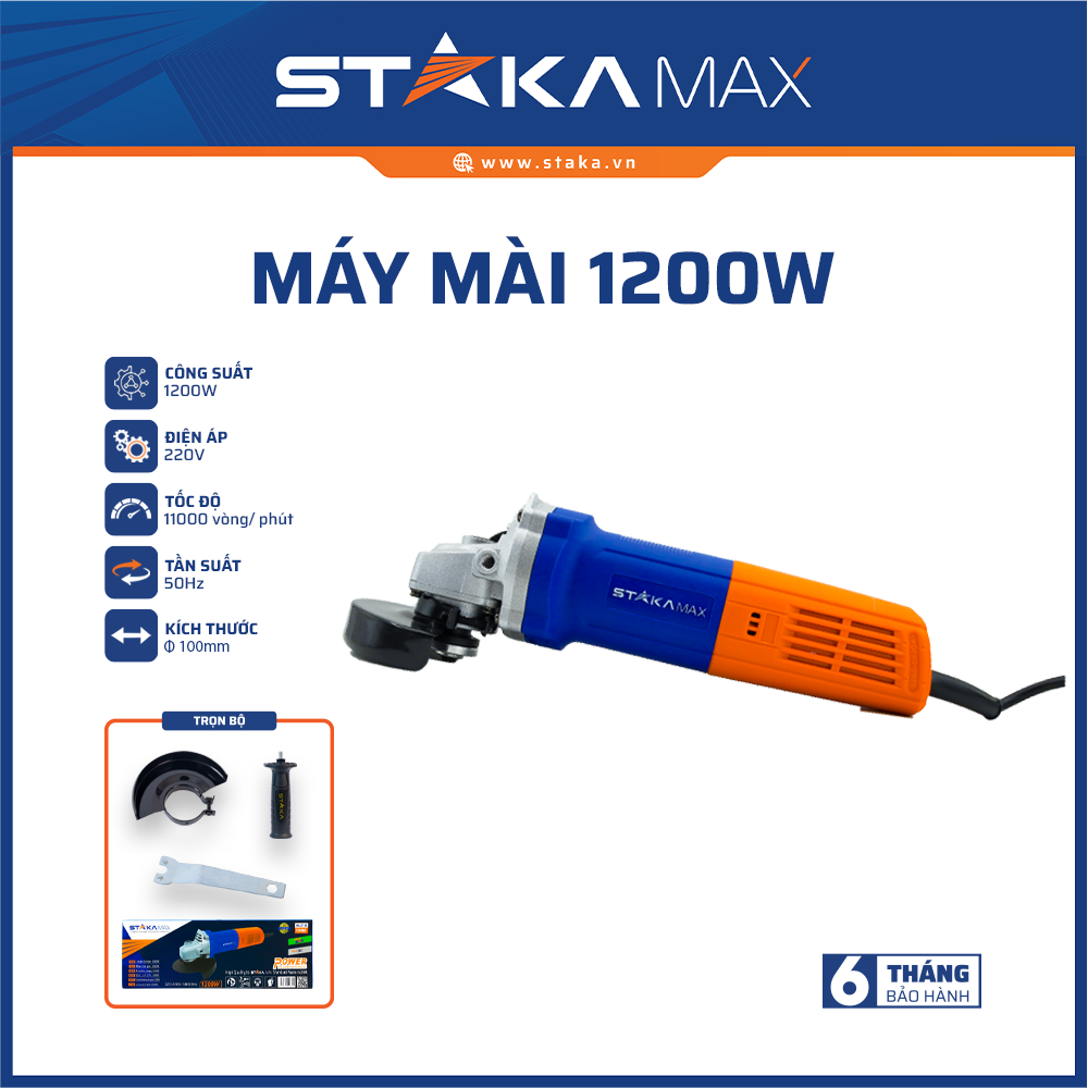 MÁY MÀI GÓC 1200W STAKAMAX KA-2736