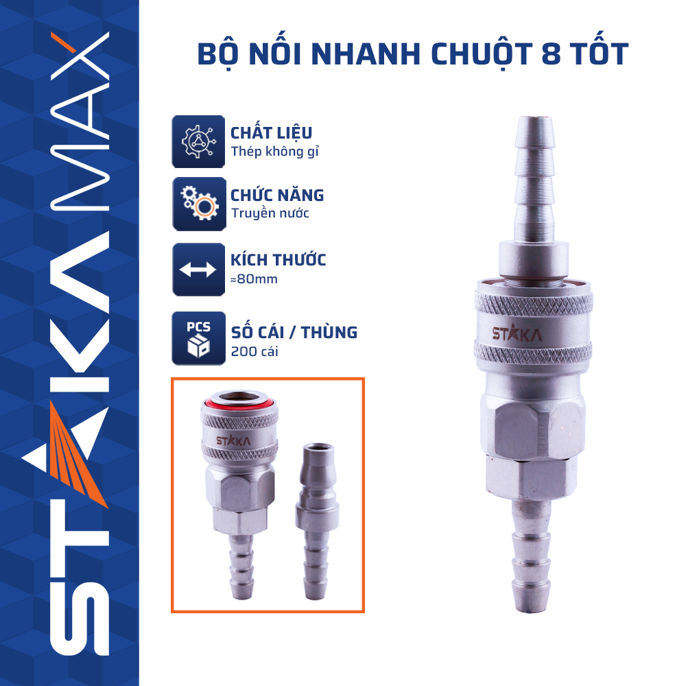 BỘ NỐI NHANH CHUỘT 8 TỐT STAKAMAX KA-3301